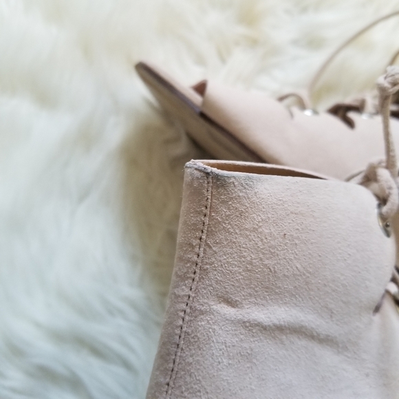 J Crew Pink Laila Lace Up Wedge Sandal 8 - Picture 5 of 10